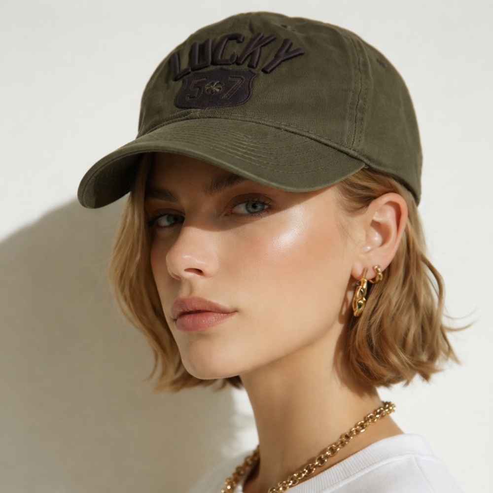 Lucky Brand Army Green Hat
